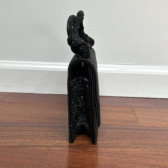 ZARA faux diamond knot handle bag | Black - Picture 3 of 7